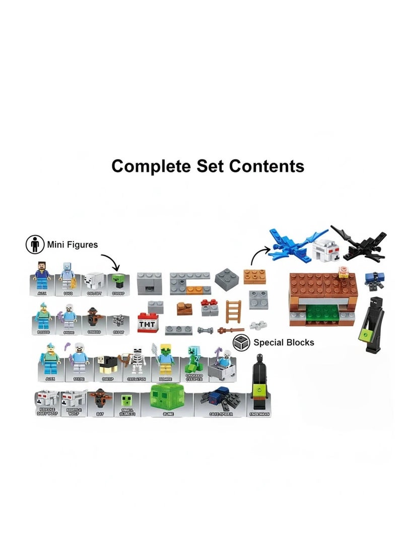 MINECRAFT مجموعة كتل البناء ثلاثية الأبعاد كهف الجبل من ماين كرافت - Image 4